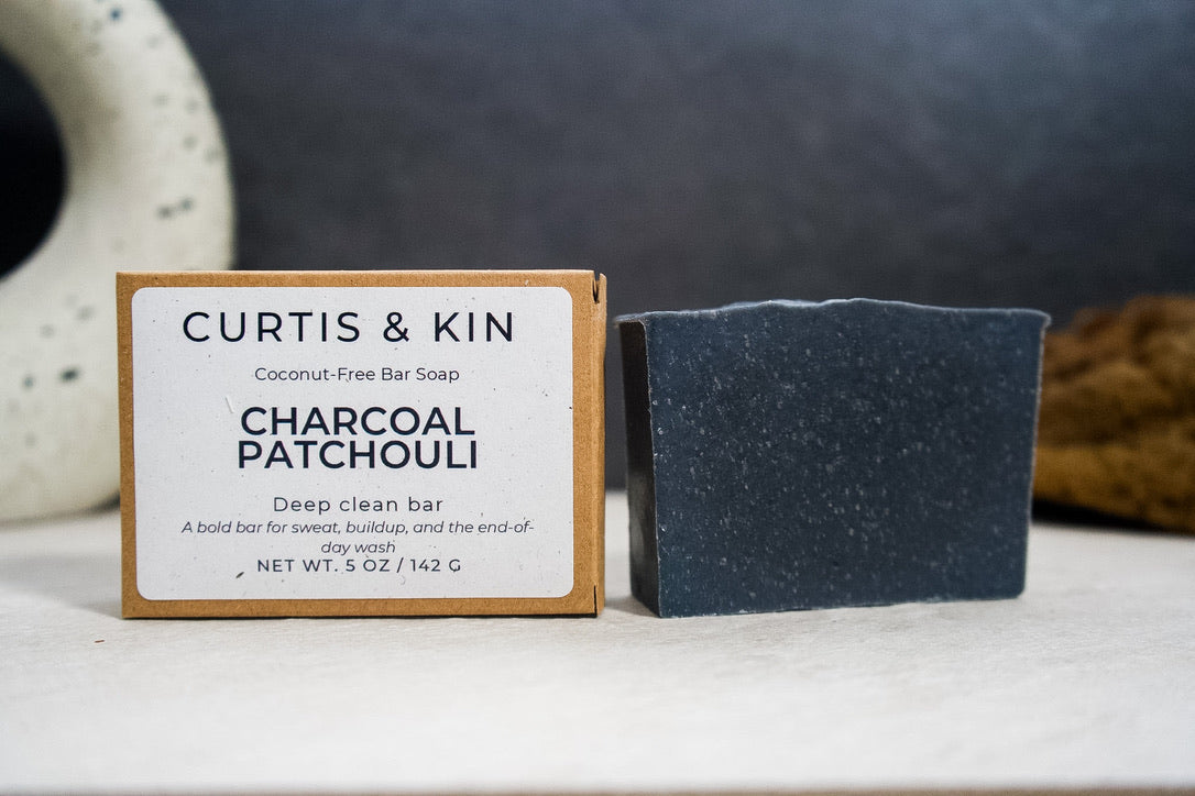 Charcoal Patchouli Bar | Deep-Cleansing Soap for Oily Skin