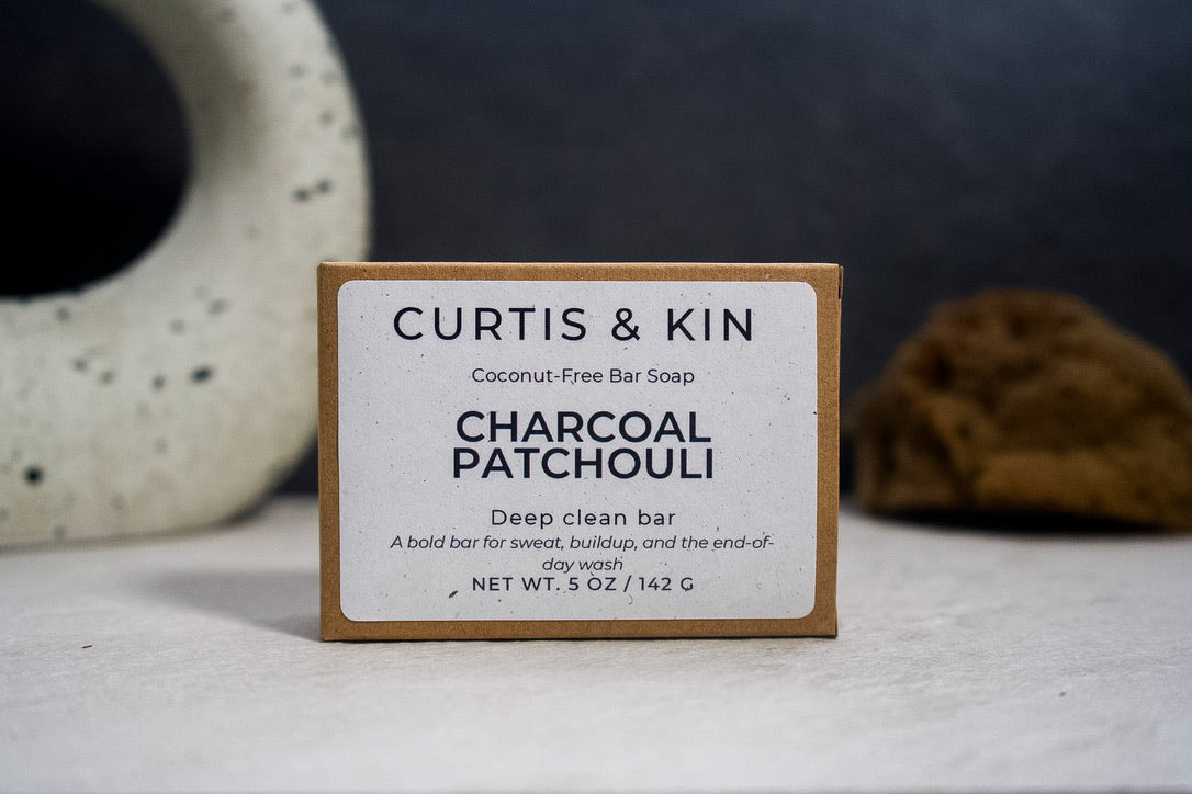Charcoal Patchouli Bar | Deep-Cleansing Soap for Oily Skin
